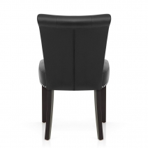 Chaise Cuir Croûté Bois - Buckingham Noir
