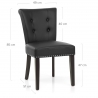 Chaise Cuir Croûté Bois - Buckingham Noir