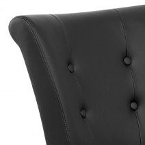 Chaise Cuir Croûté Bois - Buckingham Noir