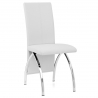 Chaise Faux Cuir Chrome - Dali Blanc