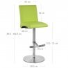 Chaise de Bar Faux Cuir Chrome Brossé - Deluxe High Back
