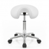 Tabouret Faux Cuir Chrome - Deluxe Saddle