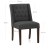 Chaise Tissu Bois - Chatsworth Noyer Gris