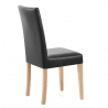 Chaise Cuir Croûté Bois - Chicago Chêne