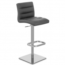 Chaise de Bar Cuir Chrome Brossé - Lush