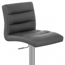 Chaise de Bar Cuir Chrome Brossé - Lush