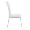 Chaise Faux Cuir Chrome - Sherman Blanc