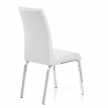Chaise Faux Cuir Chrome - Sherman Blanc