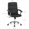 Chaise de Bureau Faux Cuir - Stanford Noir