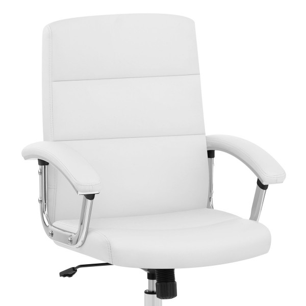 Chaise de Bureau Faux Cuir - Stanford Blanc
