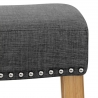 Tabouret Bois Tissu - Audley Gris Foncé