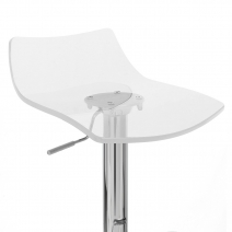 Chaise de Bar Acrylique Chrome - Crystal