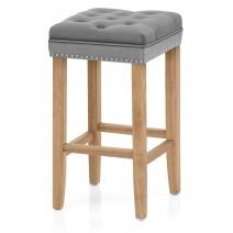 Tabouret Bois Velours - Belgravia Gris
