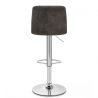 Chaise de bar faux daim - Destiny Noir
