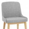 Chaise Bois Tissu - Jersey Chêne