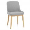 Chaise Bois Tissu - Jersey Chêne