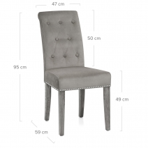 Chaise velours bois - Moreton Gris