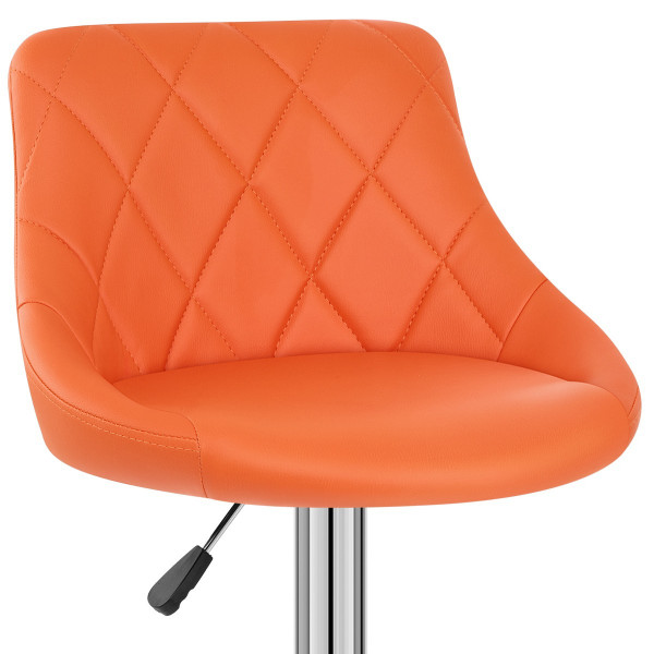 Chaise de Bar Faux Cuir - Stitch Orange