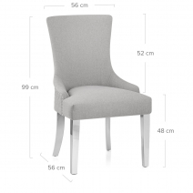 Chaise Métal Tissu - Fontaine Gris