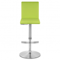 Chaise de Bar Faux Cuir Chrome Brossé - Deluxe High Back