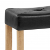 Tabouret Faux Cuir Bois - Otis Chêne
