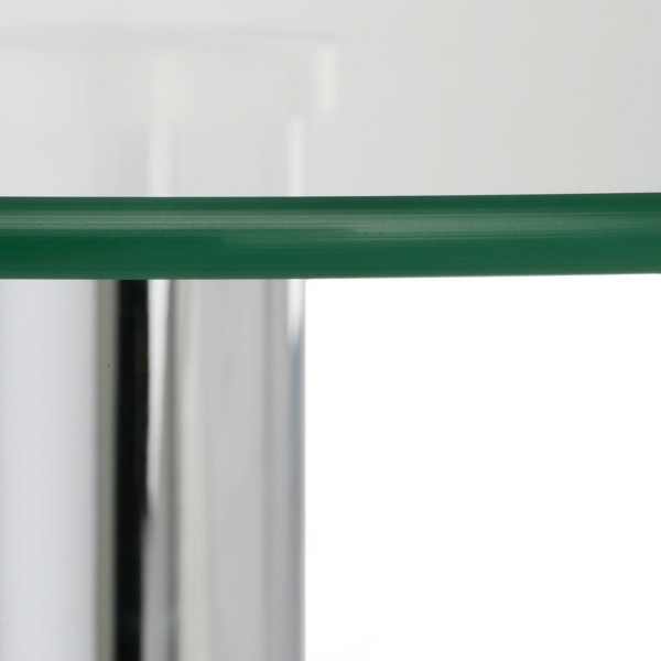 Table de Bar Chrome - Vetro Poseur Transparent