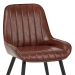 Chaise Faux Cuir - Mustang Marron