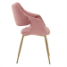 Chaise Metal Velours - Fairfield Rose