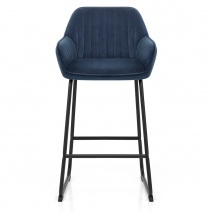 Chaise de Bar Velours - Kanto Bleu