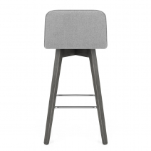 Chaise de Bar Bois Tissu - Tide Gris