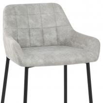 Tabouret de Bar Faux Cuir Antique - Haut Falcon Gris