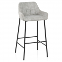 Tabouret de Bar Faux Cuir Antique - Haut Falcon Gris