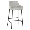 Tabouret de Bar Faux Cuir Antique - Haut Falcon Gris