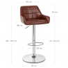 Tabouret de Bar Faux Cuir Antique - Eagle Marron