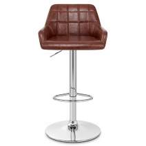Tabouret de Bar Faux Cuir Antique - Eagle Marron