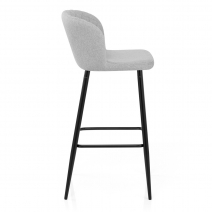 Tabouret de Bar Tissu - Haut Strand Gris