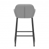 Tabouret de Bar Cuir Véritable - Kanto Gris