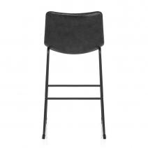 Chaise de Bar Faux Cuir - Tucker Noir