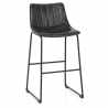 Chaise de Bar Faux Cuir - Tucker Noir