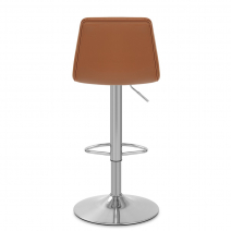 Tabouret de Bar Cuir Véritable - Melody Marron