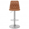 Tabouret de Bar Cuir Véritable - Melody Marron