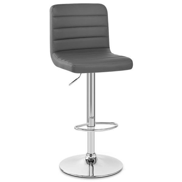 Tabouret de Bar Faux Cuir - Prime Gris Tabouret de Bar Faux Cuir - Prime Gris