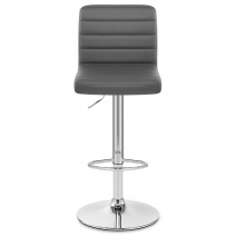 Tabouret de Bar Faux Cuir - Prime Gris