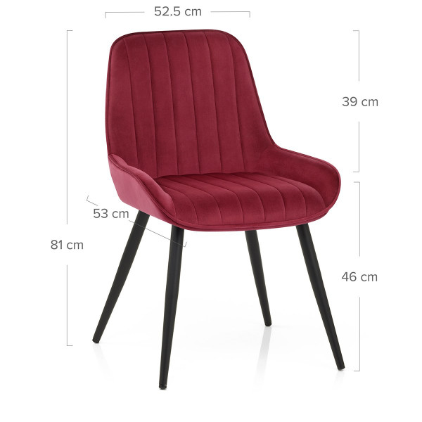 Chaise Velours - Mustang Rouge