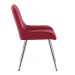 Chaise Chrome Velours - Mustang Rouge